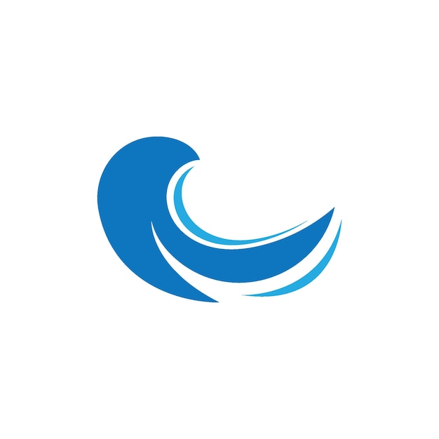 Water wave beach logo vector