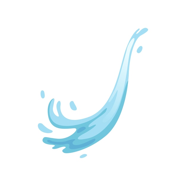 Water wave and drops vector Illustration on a white background