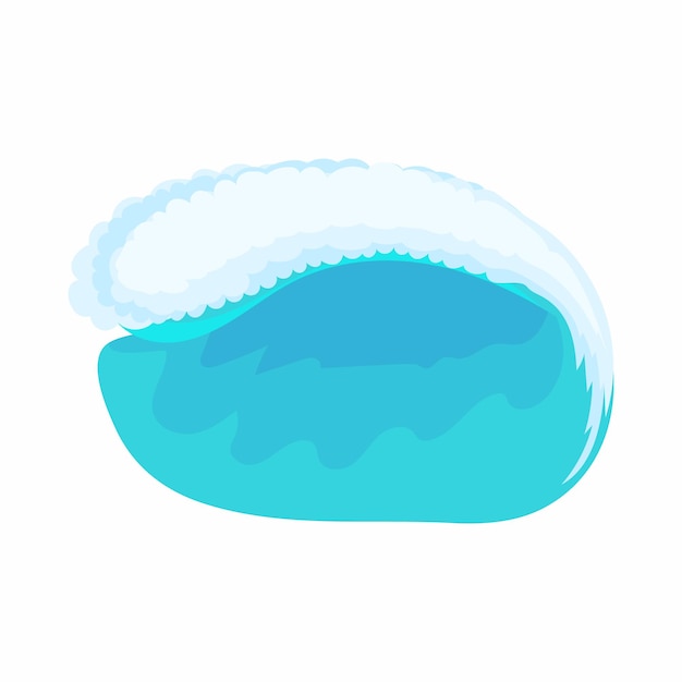 Water Wave icon in cartoon style isolated on white background