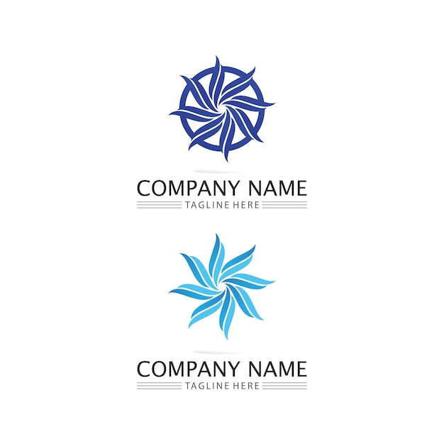 Волна воды значок векторные иллюстрации дизайн логотипа