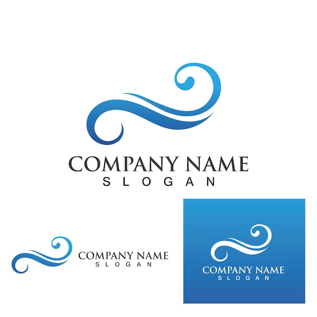 water wave icon vector illustration design logo