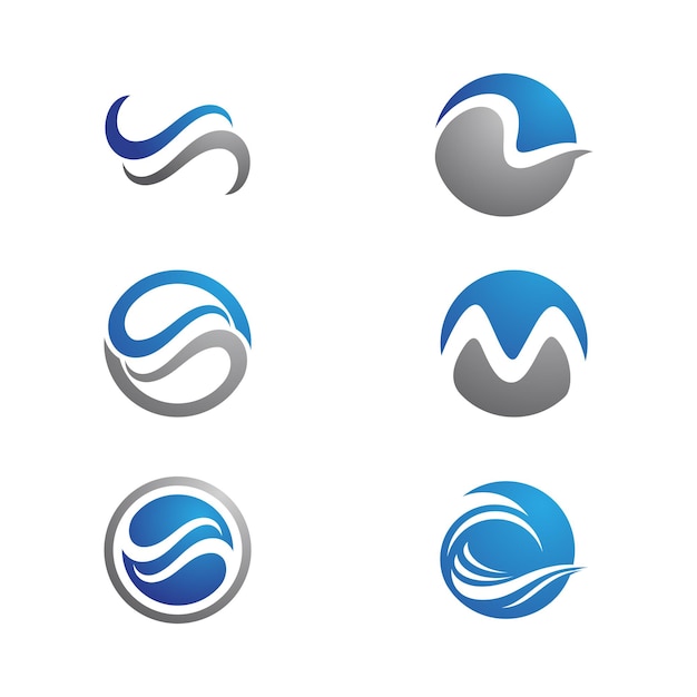 Water wave icon vector illustration design template