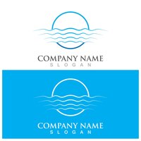 Vector water wave icon vector illustration template design
