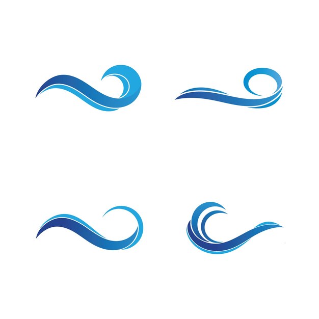 Water wave icon vector illustration template design