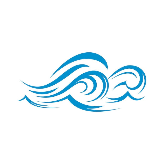 Water wave icon vector