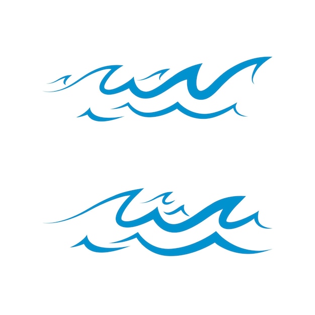 Water wave icon vector