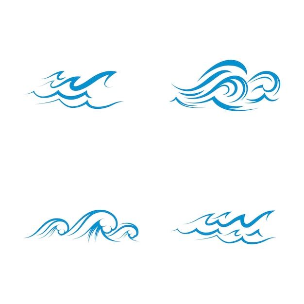 Water wave icon vector