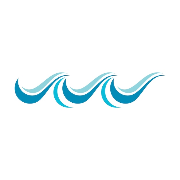 Water wave icon vector