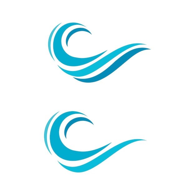 Water wave icon vector