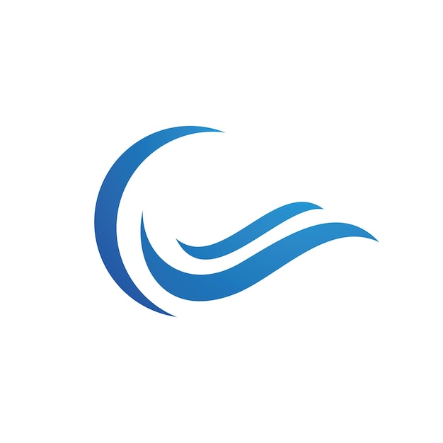 Water wave icon vector