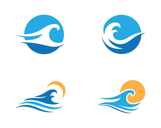 Water wave icon vector