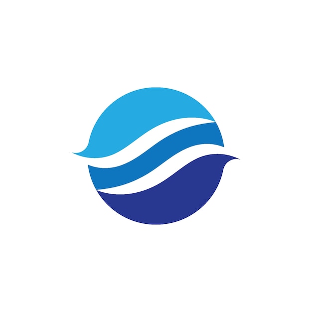 Water wave icon vector