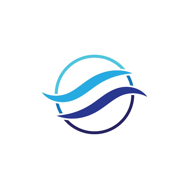 Water wave icon vector