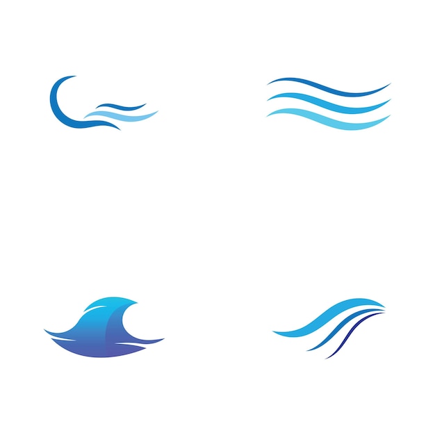 Water wave icon vector