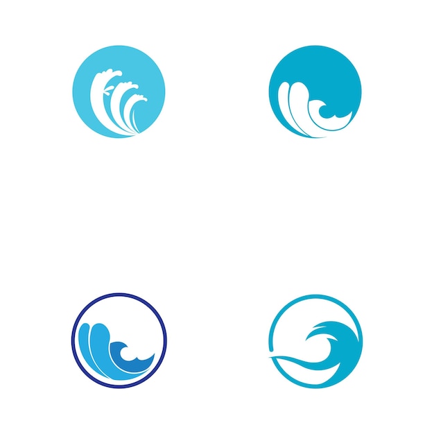 Water wave icon vector