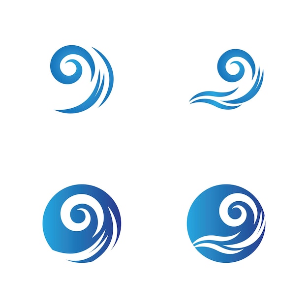 Water wave icon vector