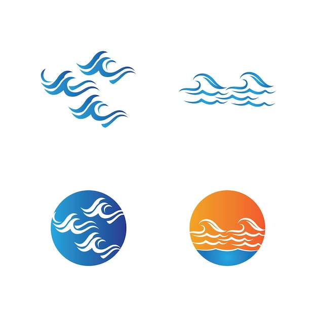 Water wave icon vector