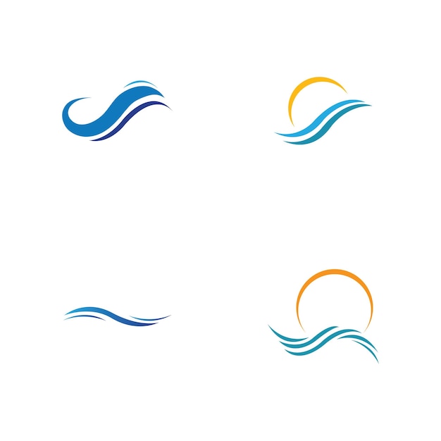 Water wave icon vector