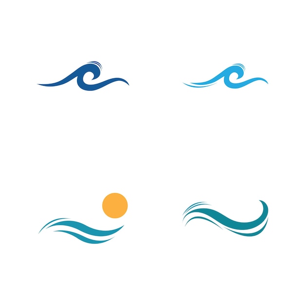 Water wave icon vector