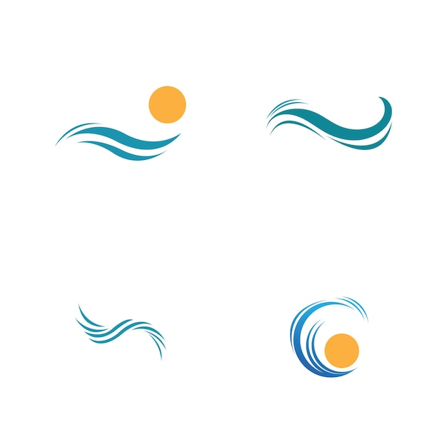 Water wave icon vector