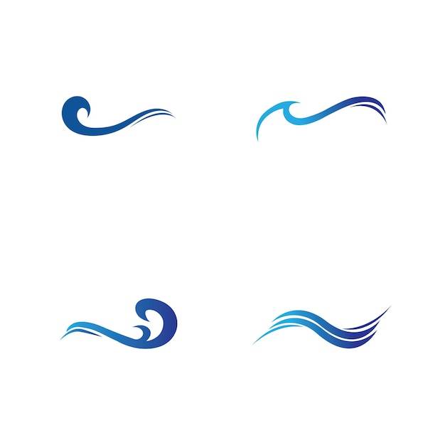 Water wave icon vector