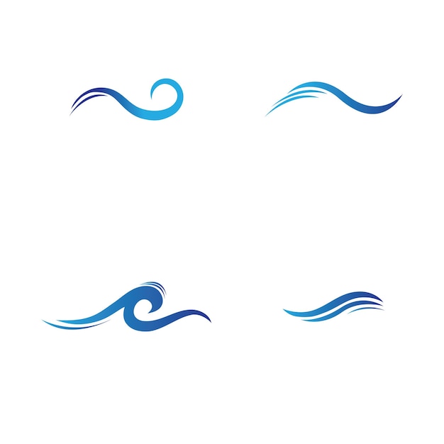 Water wave icon vector