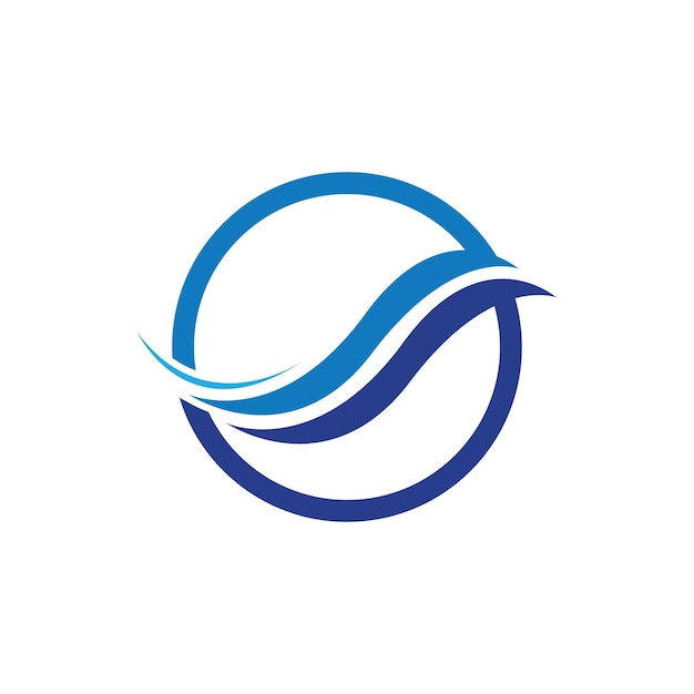 Water wave icon vector