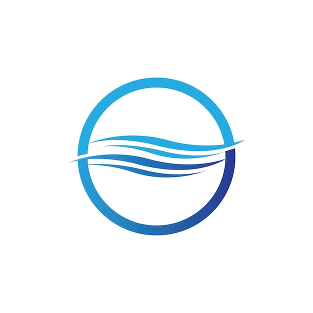 Water wave icon vector