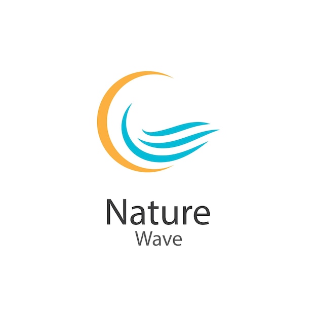 Water Wave illustration logo template vector