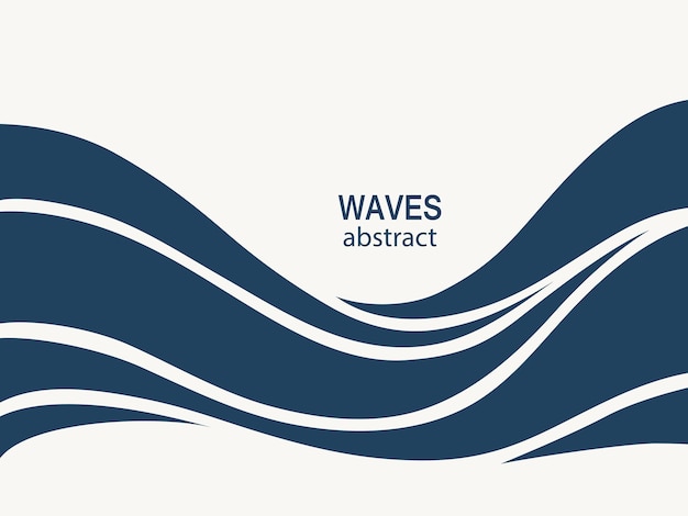 Vector water wave logo abstract design cosmetics surf sport logotype concept square aqua icon