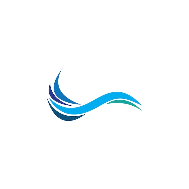 Water wave logo design template