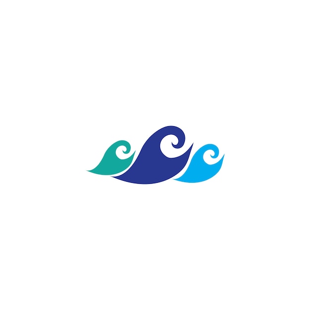 Water wave logo design template