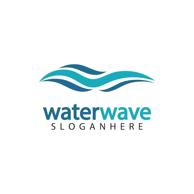 Water wave logo design template