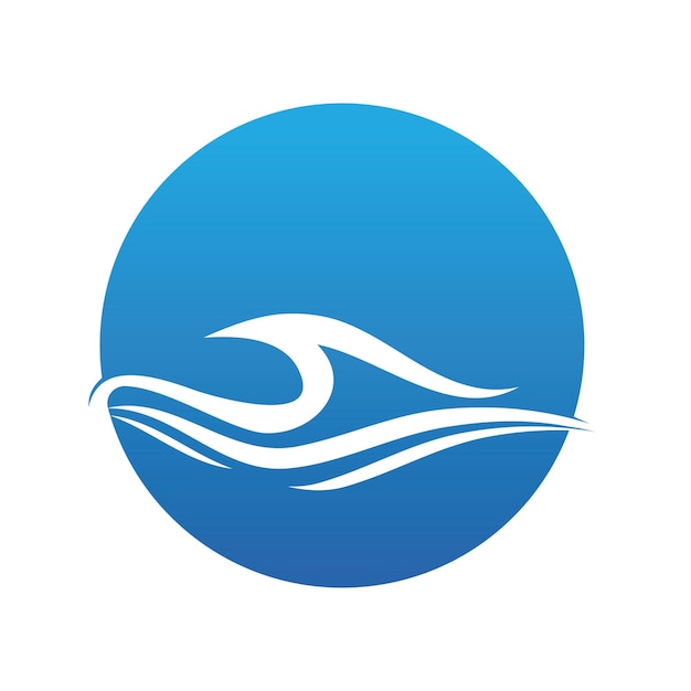 Modello di progettazione del logo dell'onda d'acqua