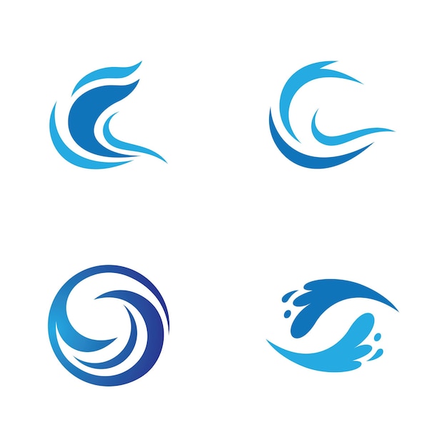 Water wave logo images illustration design