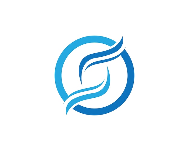 Water wave logo sjabloon