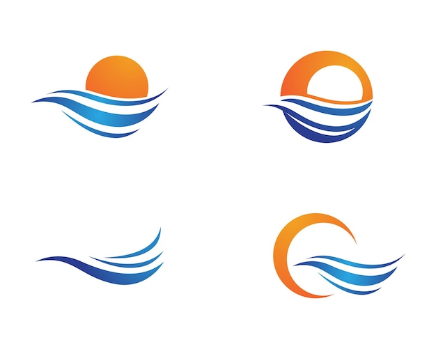 Water wave logo sjabloon