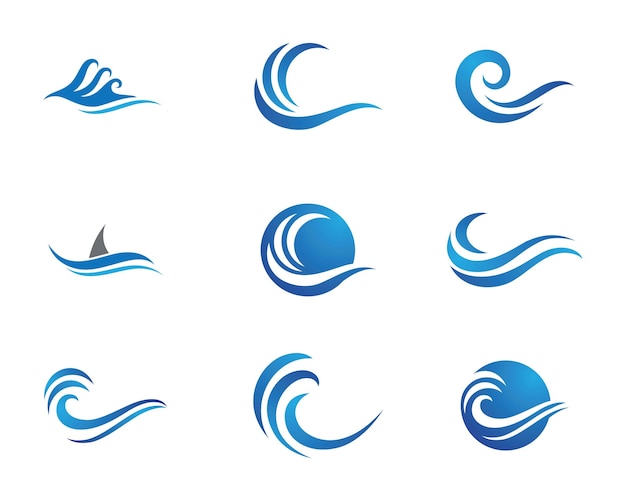 Water wave logo sjabloon