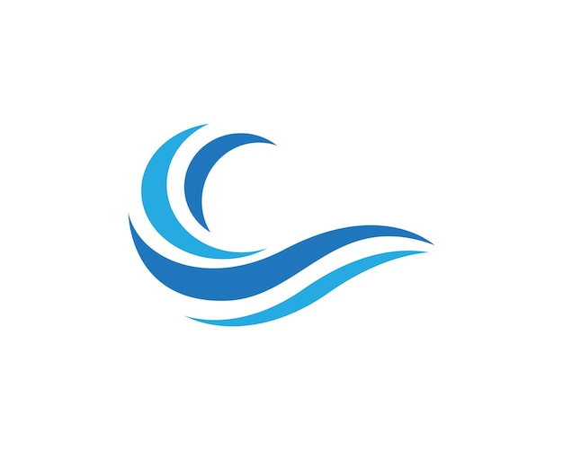 Water wave logo sjabloon