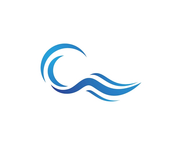 Water wave logo sjabloon