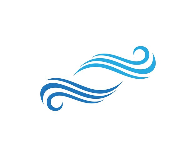 Vector water wave logo sjabloon