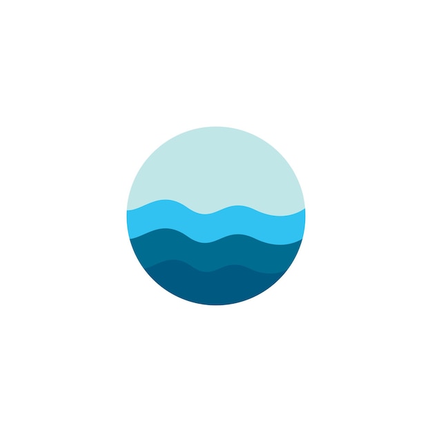 Water Wave Logo Template vector pictogram illustratie