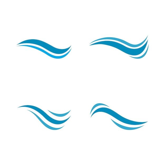 Water Wave Logo Template vector pictogram illustratie