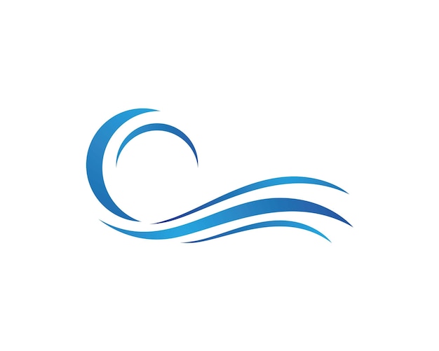 Water wave logo template vector