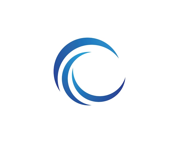 Water Wave Logo Template vector
