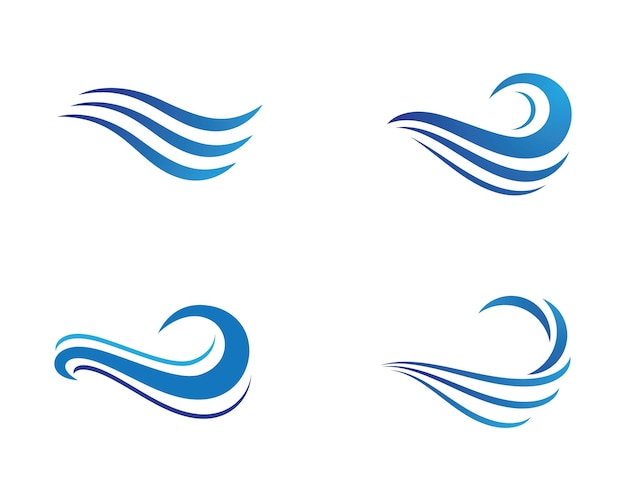 Vettore del modello di logo dell'onda di acqua