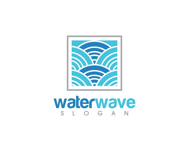 Water wave Logo Template vector