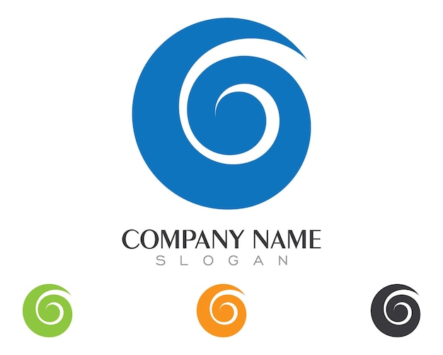 Vector water wave logo template