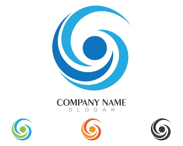 Water wave logo template