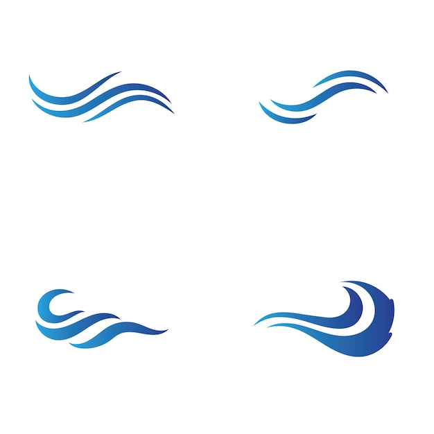 Water wave logo vector icon image